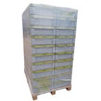 Stapelbak met deksel, 600x400x145 mm, euronorm, grijs, groen, Ophalen of Verzenden, Nieuw