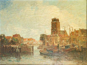 Gerardus Johannes Delfgaauw (1882–1947) - Vue du port de, Antiek en Kunst, Kunst | Schilderijen | Klassiek