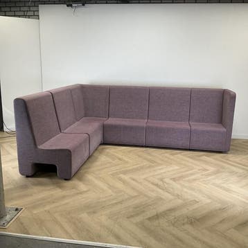 Ahrend Loungescape hoekbank 6-delig 308x239 cm,  Lila, Ophalen of Verzenden, Gebruikt, Stof, Eén
