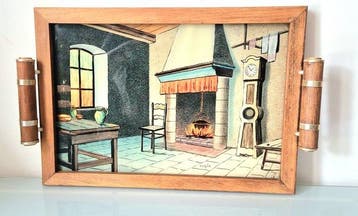 Decoratief dienblad - Luc Gérard ELGEE - Frankrijk - Art