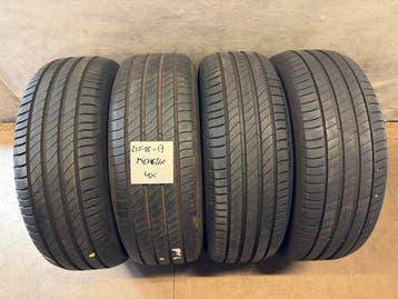 4x 215/55 R17 Zomerbanden Michelin & Continental - DOT 2023, Ophalen, 17 inch, Band(en), Personenwagen
