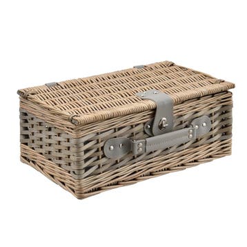 Picknickmand voor 2 personen - incl. inhoud - blauw en wit, Verzenden, Nieuw