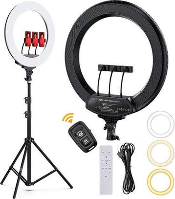 Studio ME Ringlamp met Statief - 18 inch, Audio, Tv en Foto, Fotografie | Fotostudio en Toebehoren, Verzenden, Nieuw