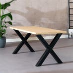 50% Korting: Eettafel Bodo melamine eiken 160 x 80 cm, Ophalen, Zo goed als nieuw, Rechthoekig, Industrieel, Modern