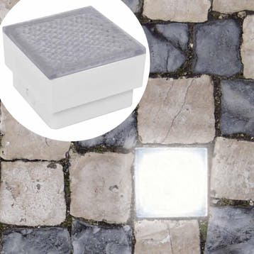 vidaXL Grondspots 12 st LED 100x100x68 mm, Tuin en Terras, Verzenden, Nieuw, Kunststof, Spots