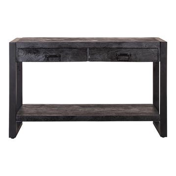 Mangohout Sidetable Britt 120 Zwart, Verzenden, Nieuw, Overige houtsoorten, Industriële meubels