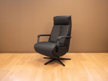 Relaxfauteuil S Hertogenbosch in echt leer, 2 motoren ACCU, Verzenden, Minder dan 75 cm, Nieuw, 50 tot 75 cm