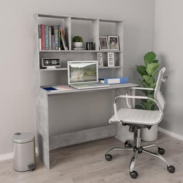 vidaXL Bureau met schappen 110x45x157 cm bewerkt hout, Verzenden, Nieuw