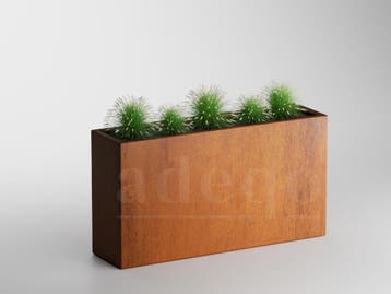 Adeqo cortenstaal plantenbak rechthoek 150 x 40 x 80 cm, 100 cm of meer, Verzenden, Nieuw, Metaal