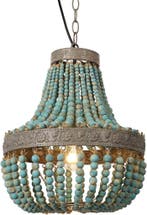 Kroonluchter E27 Blauw | Tweedekansje OP=OP, Huis en Inrichting, Lampen | Hanglampen, Nieuw, Ophalen of Verzenden, Retro, Vintage, Rustiek