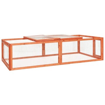 vidaXL Konijnenhok 183x90x46,5 cm massief vurenhout, Verzenden, Nieuw