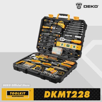 DEKO DKMT228 Complete Gereedschapskist - 228 Delige Handgere, Verzenden, Nieuw