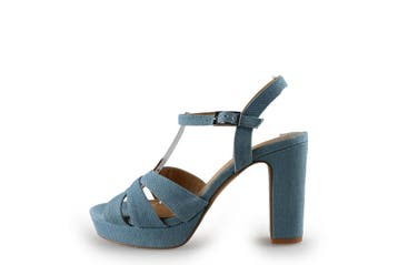 Manfield Sandalen in maat 38 Blauw, Sandalen of Muiltjes, Manfield, Gedragen, Verzenden