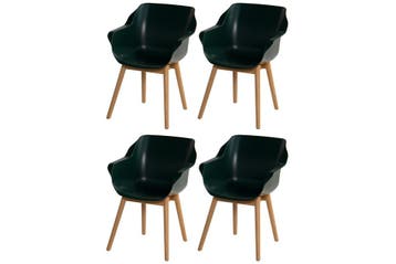 Set van 4 - Hartman Sophie Studio diningstoel - Night Green-, Verzenden, Nieuw, Overige materialen
