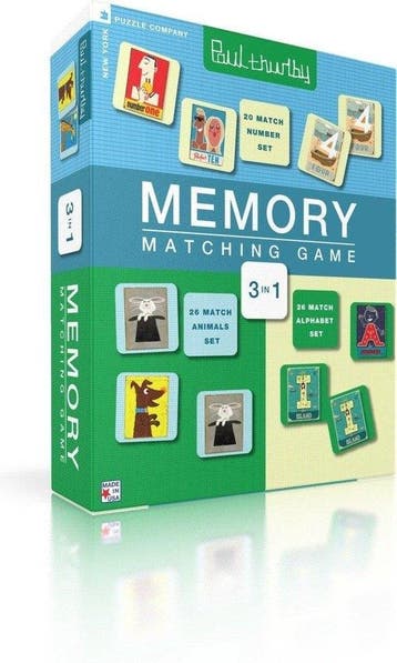 Paul Thurlby 3 in 1 Memory Spel - bordspel, Hobby en Vrije tijd, Verzenden, Nieuw