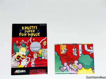 Super Nintendo / Snes - Krustys Super Fun House + Poster -, Verzenden, Gebruikt