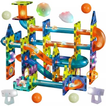 Ruhhy Educatieve magnetische bouwset 110-delig – knikkerb., Ophalen of Verzenden, Nieuw