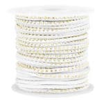 1 meter Imitatie leer 3mm met goud aluminium studs Imi su..., Ophalen of Verzenden, Nieuw, Draad