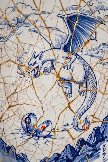 MEDSAN - Kintsugi Charizard () - UNIQUE WORK, Nieuw