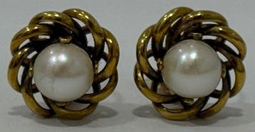 Oorbellen - 18 karaat Geel goud Parel, Sieraden, Tassen en Uiterlijk, Nieuw
