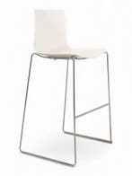 Arper Catifa 46 design barkruk, slede model, wit-chrome,..., Huis en Inrichting, Stoelen, Ophalen of Verzenden, Gebruikt, Wit