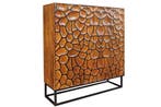 Massief houten highboard VULCANO 120cm bruin mangohout met, Ophalen of Verzenden, Nieuw