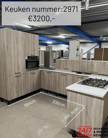 Complete  Keuken compleet met apparatuur DIRECT BESCHIKBAAR, Verzenden, Zo goed als nieuw, Met kookeiland