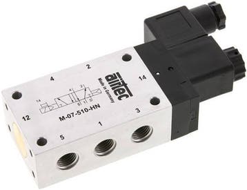 5/2 G1/4 Magneetventiel 12V DC 1.5-10bar/21.0-140psi, Verzenden, Nieuw