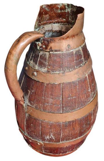 Antiek Bak - Hout, Koper - 1850-1900 - 45cm - Frankrijk, Antiek en Kunst