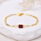 Zonder minimumprijs - Armband Zilver - Ruby - Gecertificeerd, Sieraden, Tassen en Uiterlijk, Nieuw