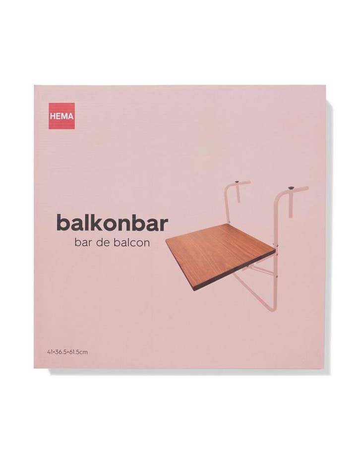 HEMA Balkonbar 41x36.5x61.5cm, Tuin en Terras, Overige Tuin en Terras, Nieuw, Verzenden