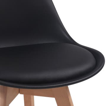 Eetkamerstoelen - Kuipstoelen - Zwart - Set van 2, Huis en Inrichting, Stoelen, Verzenden, Nieuw
