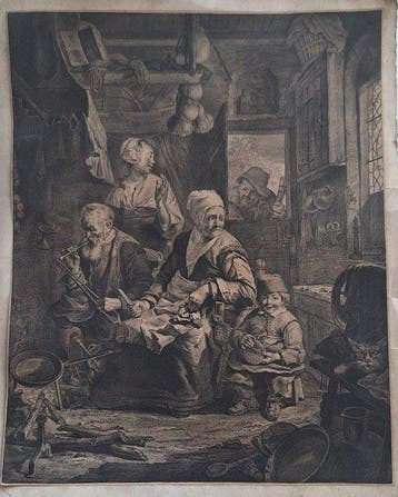 Cornelis Visscher (1629-1658), after - Scène dintérieur