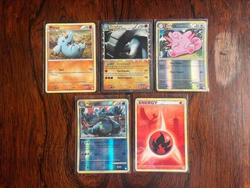 Pokémon - 5 Card - Prime, Reverse Holos & Ho-Oh Fire Energy, Nieuw