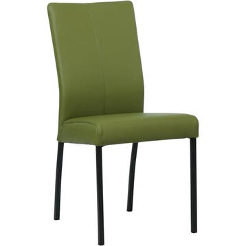 Leren eetkamerstoel Comfort - Toledo Apple Green (groen) -, Overige kleuren, Nieuw, Leer, Ophalen of Verzenden