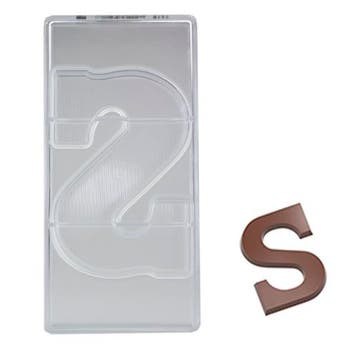 Chocoladebloklettervorm Chocolate World 200 gr. Letter S, Verzenden, Nieuw