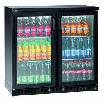 Bartscher Backbarkoeler | Zwart | 2 Glazendeuren | 220L, Verzenden, Nieuw in verpakking