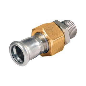 Bonfix Pers RVS 3-delige koppeling R1 x 28, Doe-het-zelf en Verbouw, Buizen en Afvoer, Ophalen of Verzenden, Nieuw