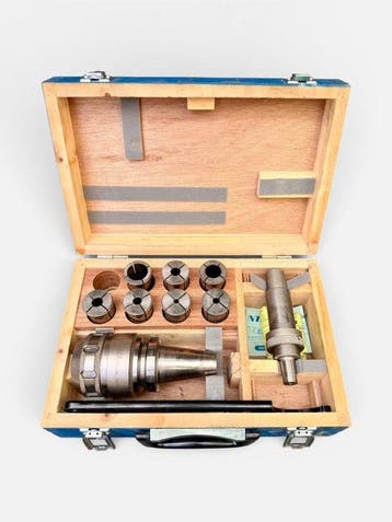 Tite-Lock Milling Chuck Set NT40-CT32A with 7 Collets - NT