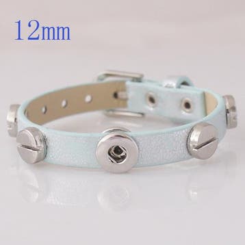 Armband zilverblauw met gesp – PU leer 24 cm – voor 1 cl, Ophalen of Verzenden, Nieuw, Overige typen