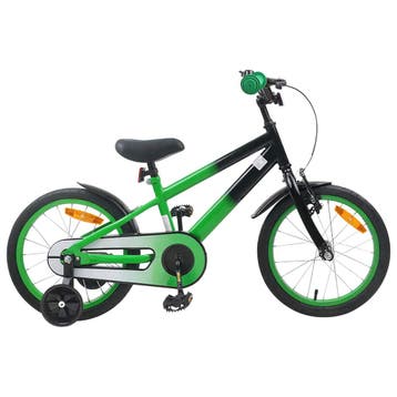 vidaXL Kinderfiets 16 Inch voor 4-6 jaar oud Groen Zwart, Verzenden, Nieuw