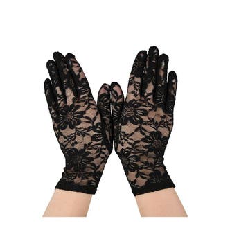 Kant Handschoenen Zwart, Verzenden, Nieuw, Feestartikel