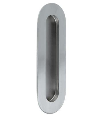 Inbouw schuifdeurkom ovaal 120x40 mm rvs, Verzenden, Nieuw