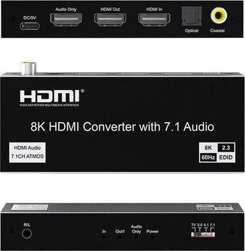 NÖRDIC HDMI audio extractor 8K60Hz, Verzenden