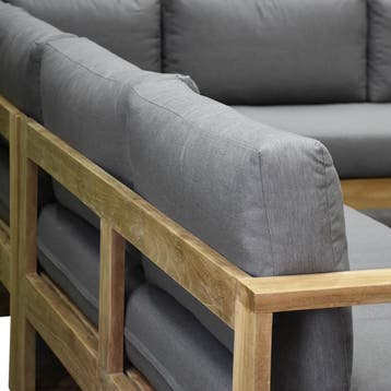 Dubai hoek loungeset 3 delig teak, Ophalen of Verzenden, Nieuw, Teakhout