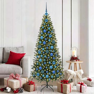 vidaXL Kerstbal Set 120 st 300 LEDs Warmwit Ø 6 cm, Verzenden, Nieuw