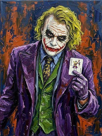 Naro - Canvas [XL] - Joker - Lo Sguardo del Caos (Heath, Nieuw