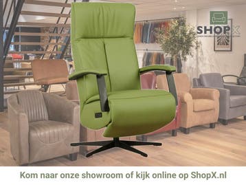Leren sta-op-stoel Pure - Toledo Lime (felgroen) - small -, Huis en Inrichting, Fauteuils, Bohemian, Industrieel, Modern, Scandinavisch