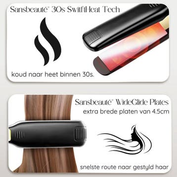 Sansbeauté® Professionele Stijltang 2 in 1 - Krultang -, Ophalen of Verzenden, Zo goed als nieuw