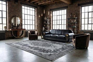 Grijs designer Vintage - Vloerkleed - 270 cm - 170 cm - met, Nieuw